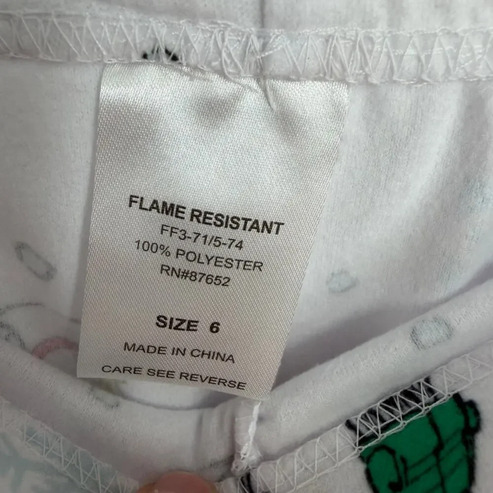 Peanuts flannel pajamas